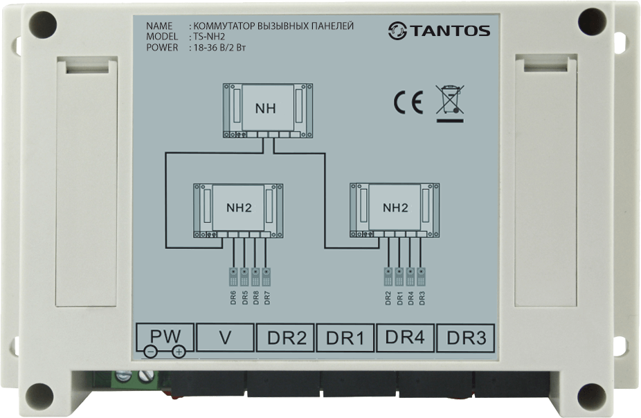 Коммутатор вызывных панелей TANTOS TS-NH2