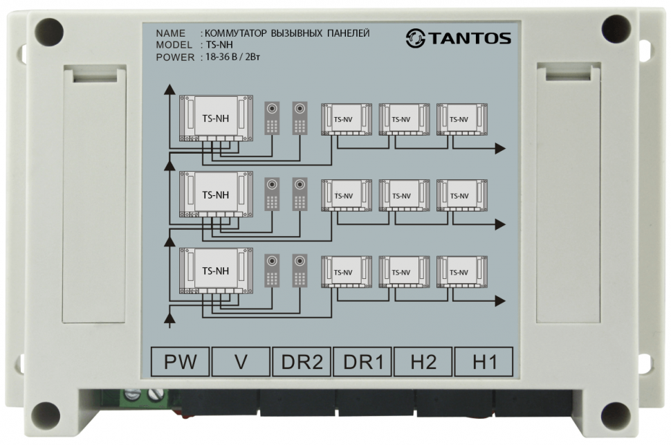 Коммутатор вызывных панелей TANTOS TS-NH